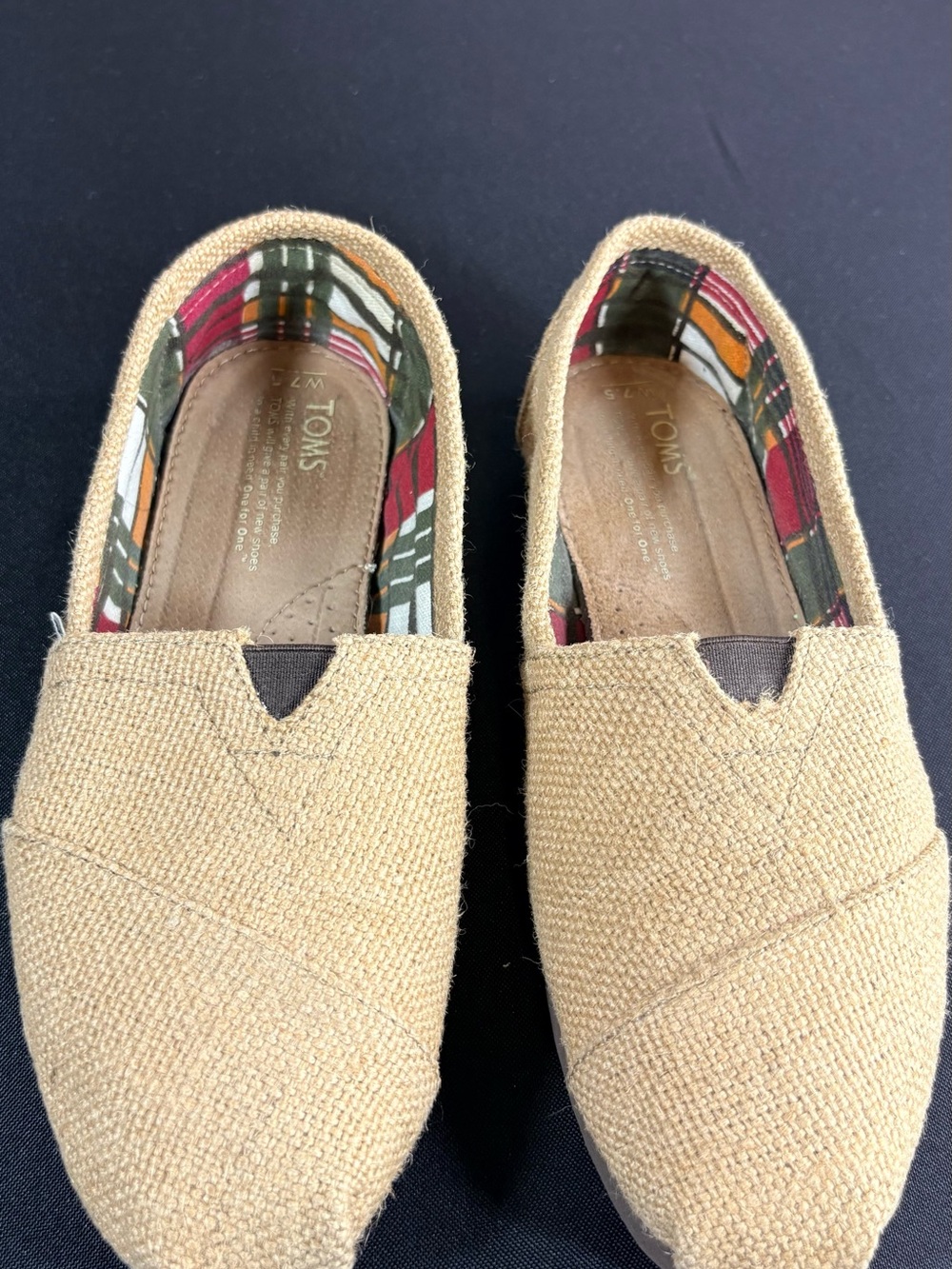 Toms women Slip-On Canvas Loafers in Tan - Picture 6 of 12